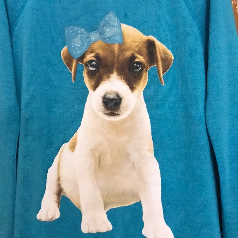 Justice Long Sleeved Sweatshirt W/ Dog Graphic